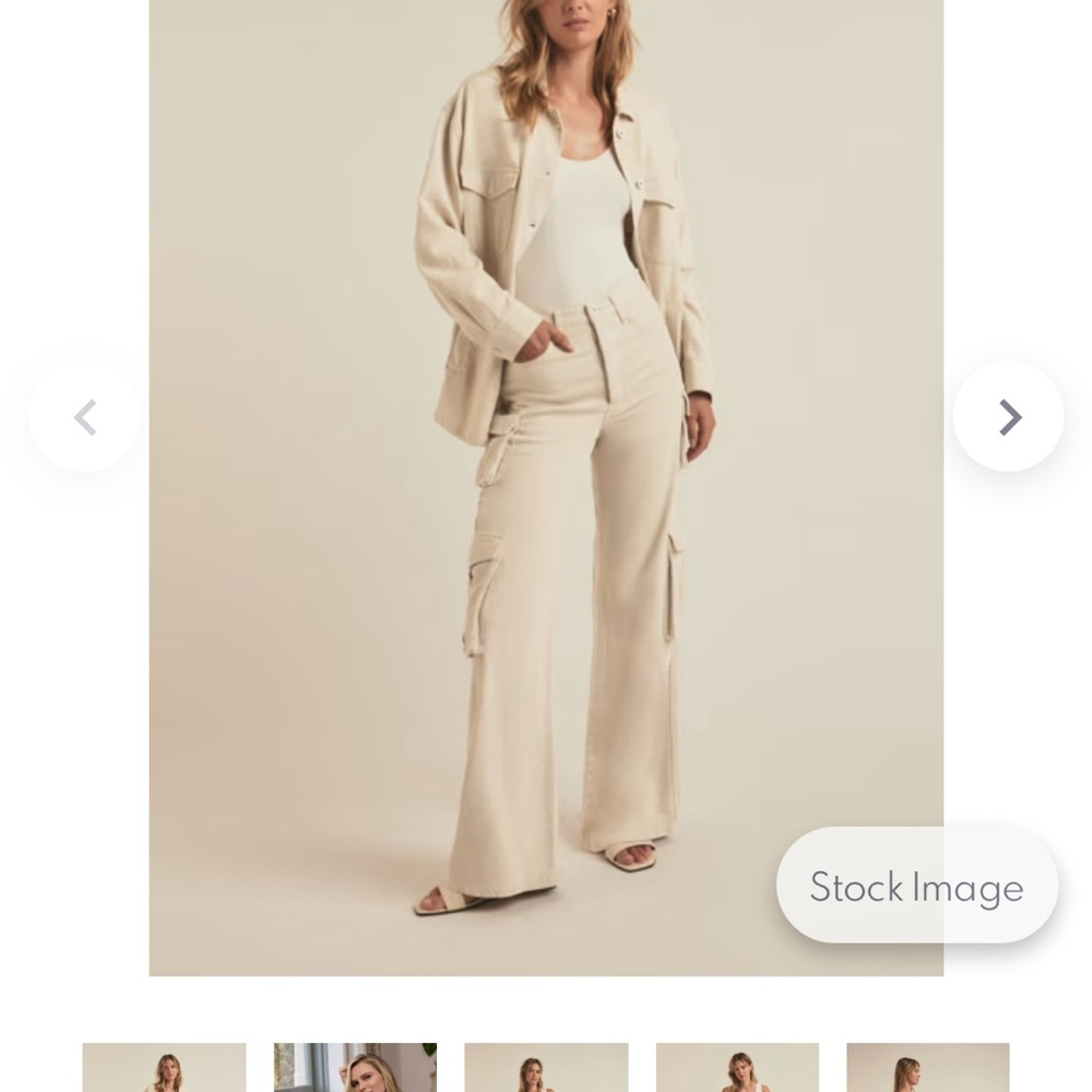 Favorite Daughter Bone (Cream) Wide Leg Pants